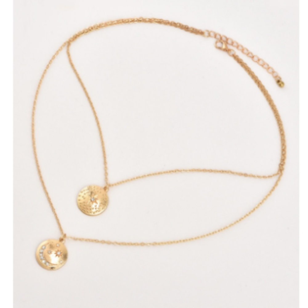 MOON-STAR LAYERED NECKLACE - Picture 3 of 3